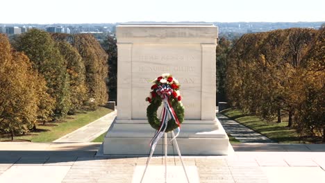 The-Tomb-Of-The-Unknown-Soldier-And-Other-Sites-At-The-Arlington-National-Cemetery-Are-Shown-On-An-Autumn-Day