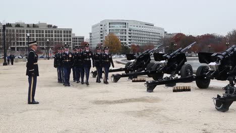 The-21-Gun-Salute-Is-Offered-In-Honor-Of-President-Bush'S-Passing