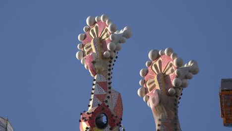 Spanien-Barcelona-Sagrada-Familia-Dekorative-Turmspitzen