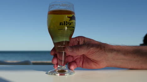 Spanien-Cambrils-Glas-Bier