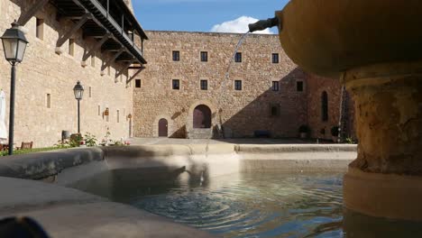 Spain-Siguenza-Castle-Fountain-In-Courtyard