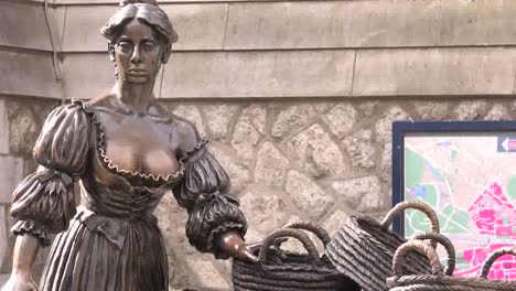 Irland-Dublin-Molly-Malone-Statue-Kopf-Und-Torso