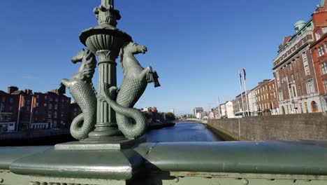 Ireland-Dublin-Bridge-River-Liffey-Seahorses-Frame-View-