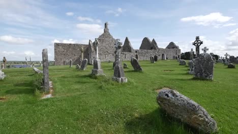 Ireland-Clonmacnoise-Celtic-Crosses-Mark-A-Cemetery-By-Cathedral-Ruins