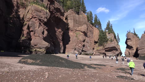 Canada-Woman-Tourist-Takes-A-Picture-At-Hopewell-Rocks