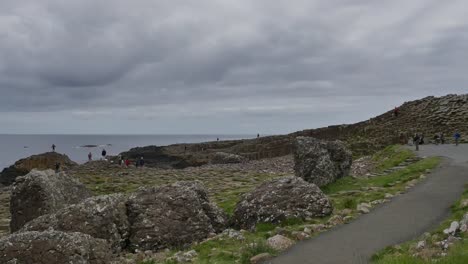 Northern-Ireland-Giants-Causeway-Path-Under-Dark-Cloud-