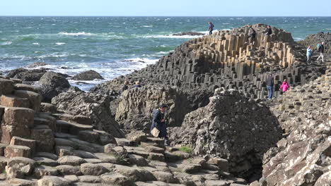 Northern-Ireland-Giants-Causeway-People-Exploring-At-Site-Zoom-And-Pan-