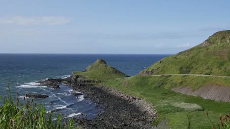 Northern-Ireland-Path-Along-The-Causeway-Coast-Pan-And-Zoom