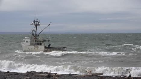 Kanada-Bay-Of-Fundy-Boat-Entlang-Der-Küste