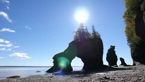 Kanada-New-Brunswick-Hopewell-Rockt-Sonnenflecken