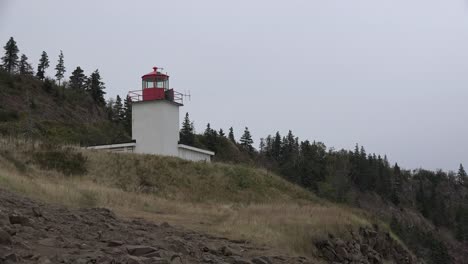 Canada-Nova-Scotia-Light-House-Above-Rocks