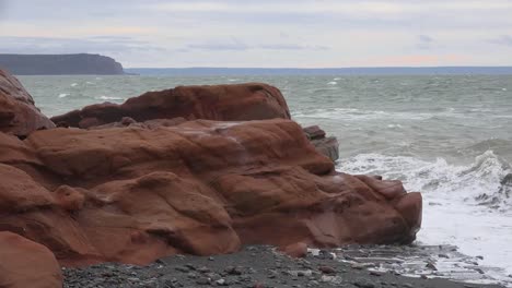 Canadá-Nova-Escocia-Arenisca-Roja-En-La-Costa