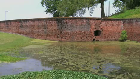 Louisiana-Fort-Jackson-Brick-Wall-And-Moat