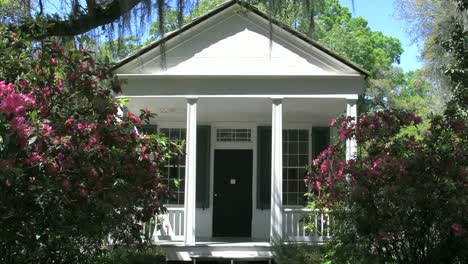 Louisiana-Rosedown-Plantage-Hütte-Mit-Veranda-Por