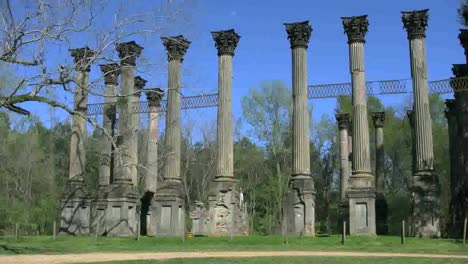 Mississippi-Windsor-Plantation-Ruinas-Hilera-De-Columnas