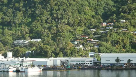 Amerikanisch-samoa-Häuser-Auf-Hügel