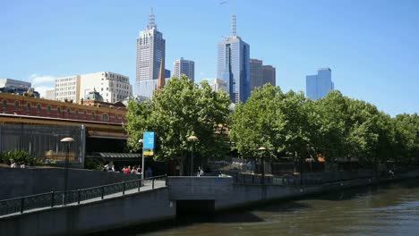 Australia-Melbourne-Central-City-With-People-On-Ramp