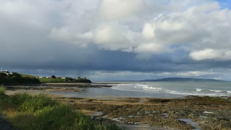 New-Zealand-Kaka-Point-Looming-Clouds-Over-Sea
