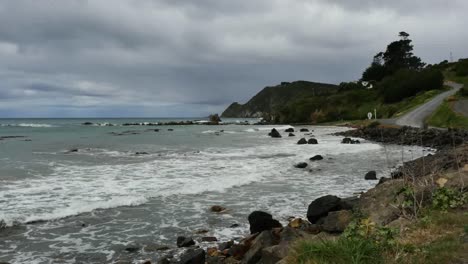 Nueva-Zelanda-Vista-Hacia-El-Punto-De-Pepita-Lighthouse.mov