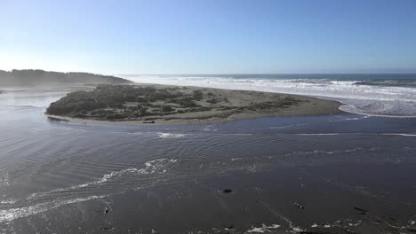 California-Salmon-Creek-Vögel-Auf-Sandbank