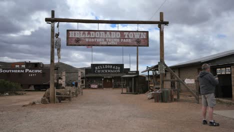 Arizona-Grabstein-Helldorado-Stadt-Banner