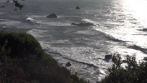 Kalifornien-Wellen-Nähern-Sich-Der-Küste-Bei-Patricks-Point