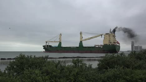 Texas-Cargo-Ship-With-Dirty-Smoke-Stack