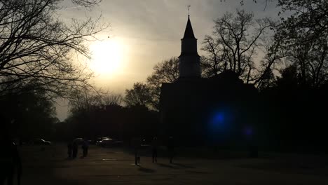 Virginia-Kolonial-Williamsburg-Interessante-Hintergrundbeleuchtung