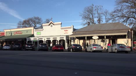 Texas-Fredericksburg-Innenstadt-Gebäudesburg