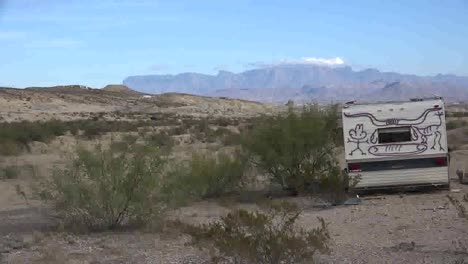 Texas-Terlingua-Remolque-Abandonado