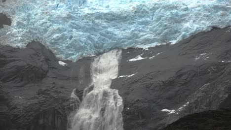 Chile-Glacier-Alley-Waterfall-From-Under-Glacier