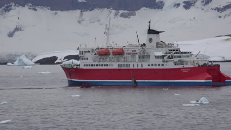 Antarctica-Expedition-Ship-And-Inflatable-Boat