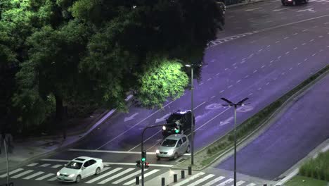 Argentina-Buenos-Aires-Autos-Pasan-Por-Lapso-De-Tiempo