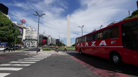 Argentina-Buenos-Aires-Obelisk-And-Buses