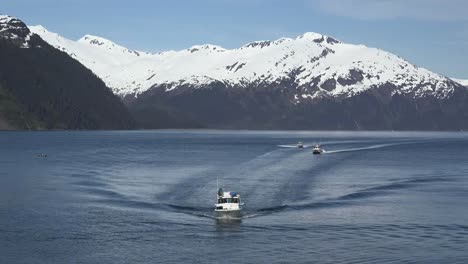 Alaska-Three-Boats-Approaching-Whittier