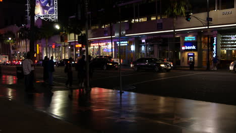 Kalifornien-Hollywood-Boulevard-Bei-Nacht