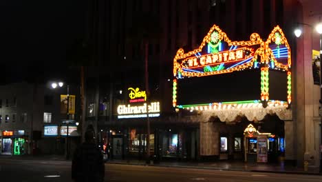 California-Los-Angeles-Neón-Luz-Sign-For-The-El-Capitan-Theater