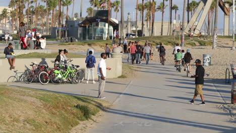 Los-Angeles-Venice-Beach-Radweg-Von-Oben