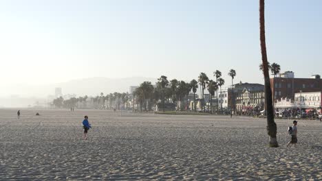 Playa-De-Los-Angeles-Venecia-Tiro-Largo-Por-La-Arena