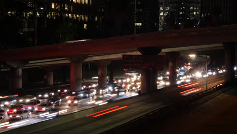 Los-Angeles-Autolichter-Bei-Nacht-Zeitraffer