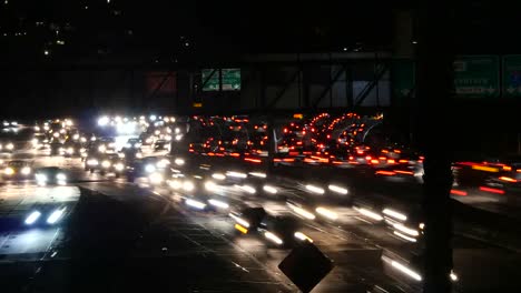 Los-Angeles-Two-Streams-Of-Traffic-At-Night-Rush-Hour-Time-Lapse