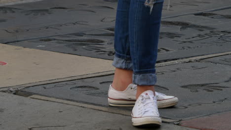 Los-Angeles-Weiße-Tennisschuhe-Auf-Dem-Hollywood-Walk-Of-Fame