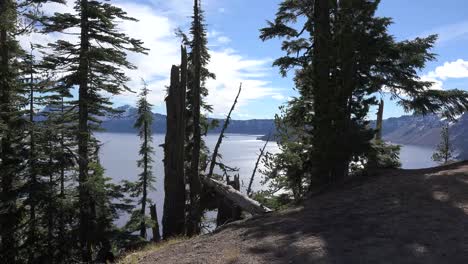 Oregon-Crater-Lake-View-With-Trees