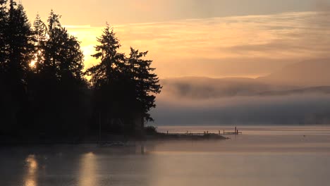 Washington-Sonnenaufgang-über-Dem-Seeblick-Over