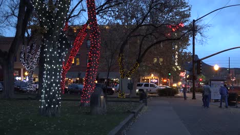 Arizona-Prescott-Bürgersteig-Zu-Weihnachten