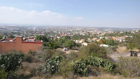 México-San-Miguel-Vista-De-La-Ciudad-Con-Opuntia-En-Primer-Plano