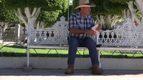 Mexico-Santa-Maria-Man-On-A-Bench