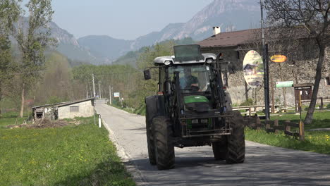 Italy-Tractor-On-Country-Road