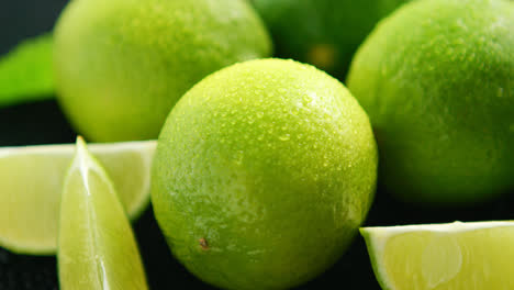 Bright-limes-with-water-drops-