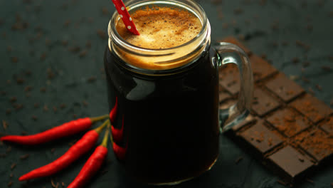 Beverage-in-mug-and-chocolate
